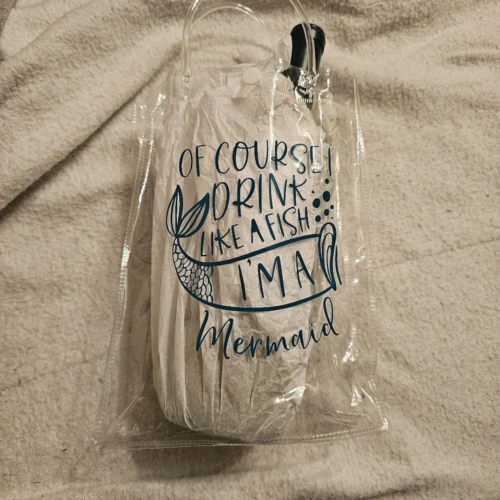 Handmade Beautiful Beacons Mermaid Wine Clear Wine Gift Bag